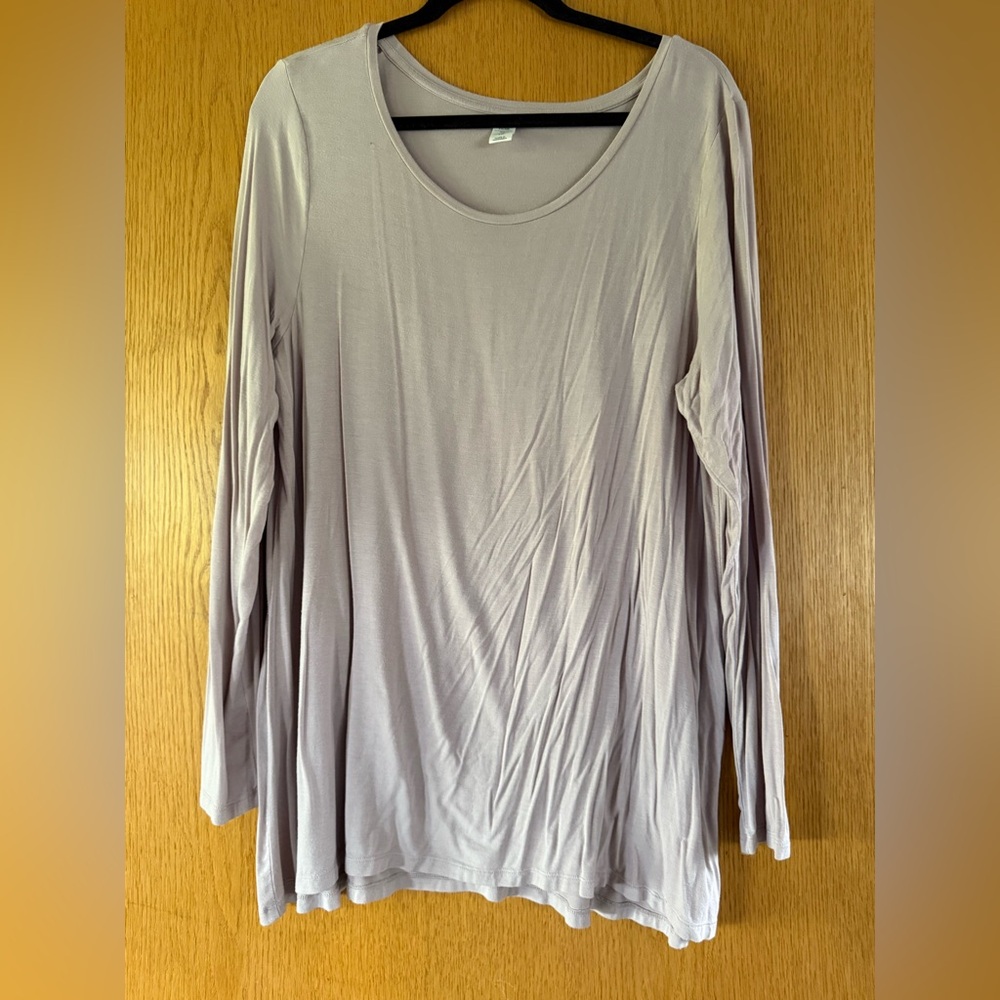 Old Navy Light Gray Long Sleeve Blouse